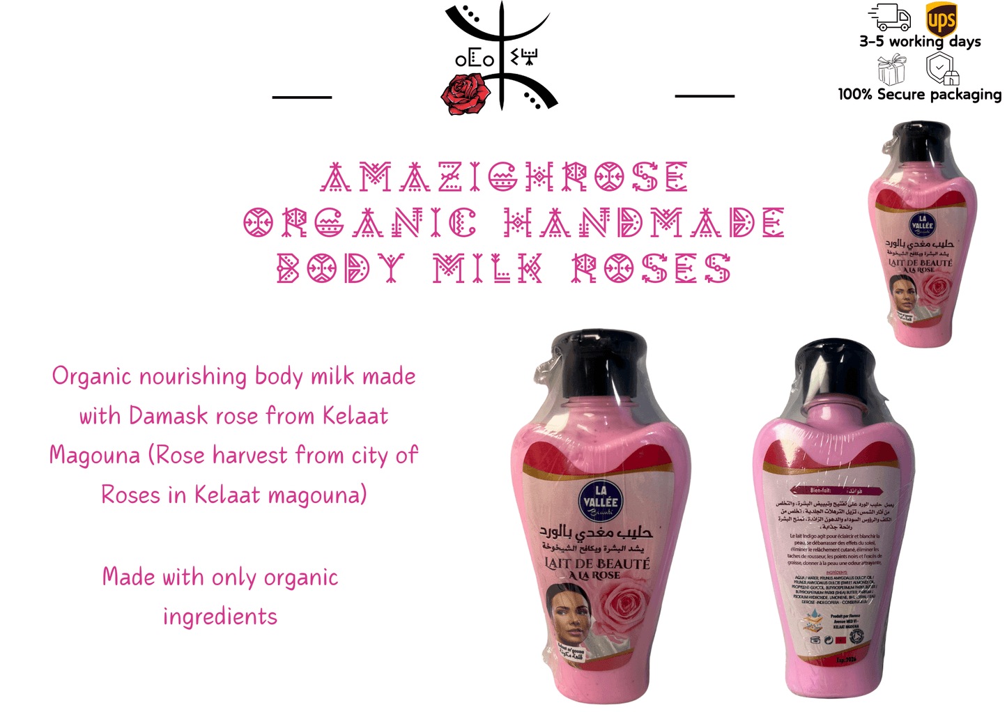 Organic Body milk, Moroccan body milk with organic ingredients