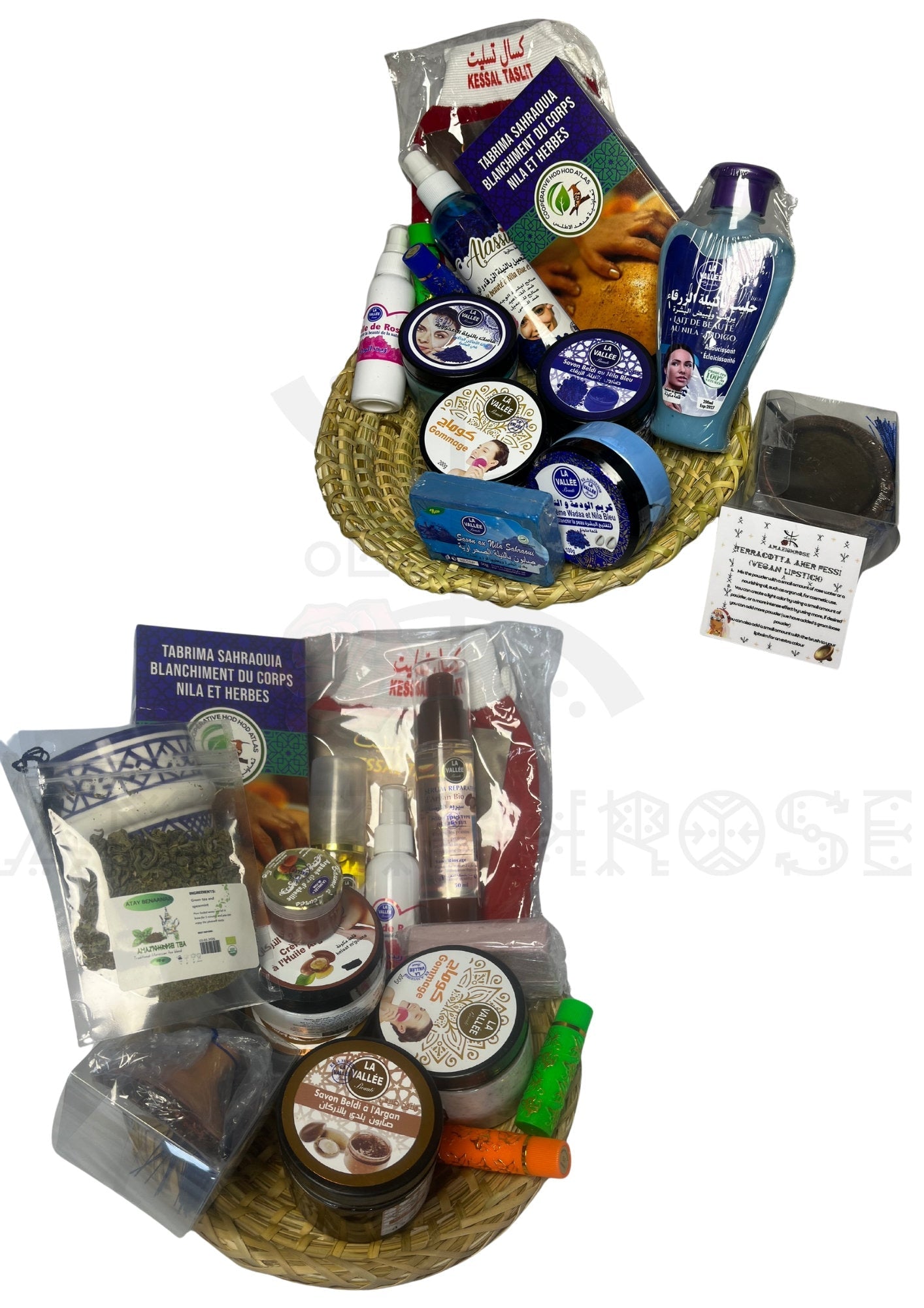 Handmade Moroccan Hamam beauty basket, Organic products, Nila basket, Argan Basket, Rose Basket, Aker Fassi Basket & Snail mucin basket - Amazighrose