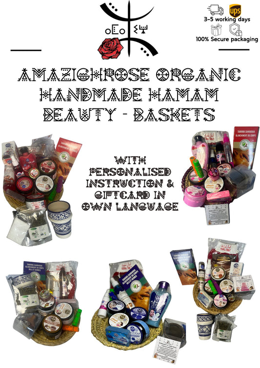 Moroccan Hamam beauty basket Organic products - Amazighrose