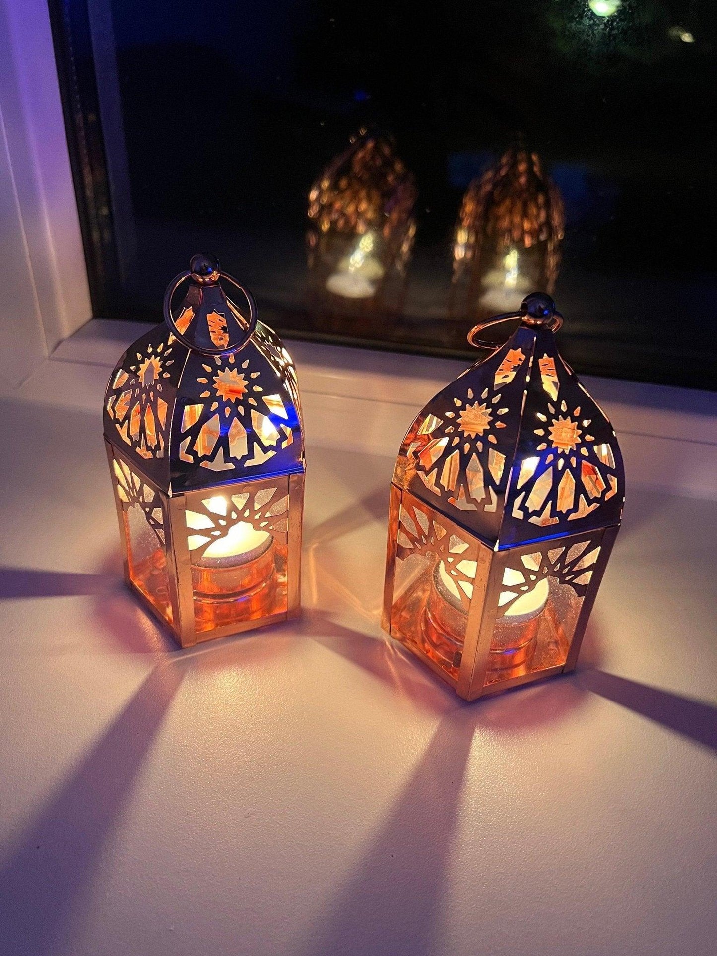 Amazighrose Lamps Gold Rose 2pcs - Amazighrose