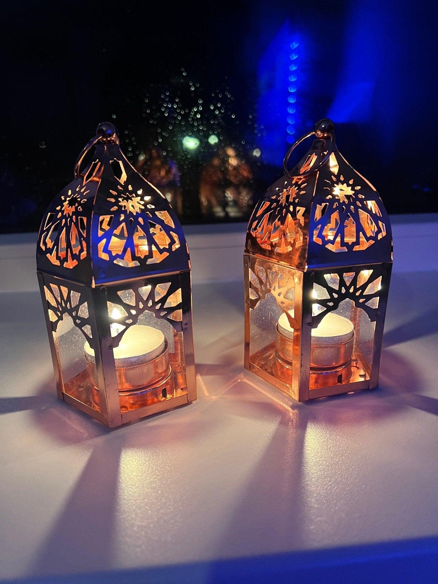 Amazighrose Lamps Gold Rose 2pcs - Amazighrose