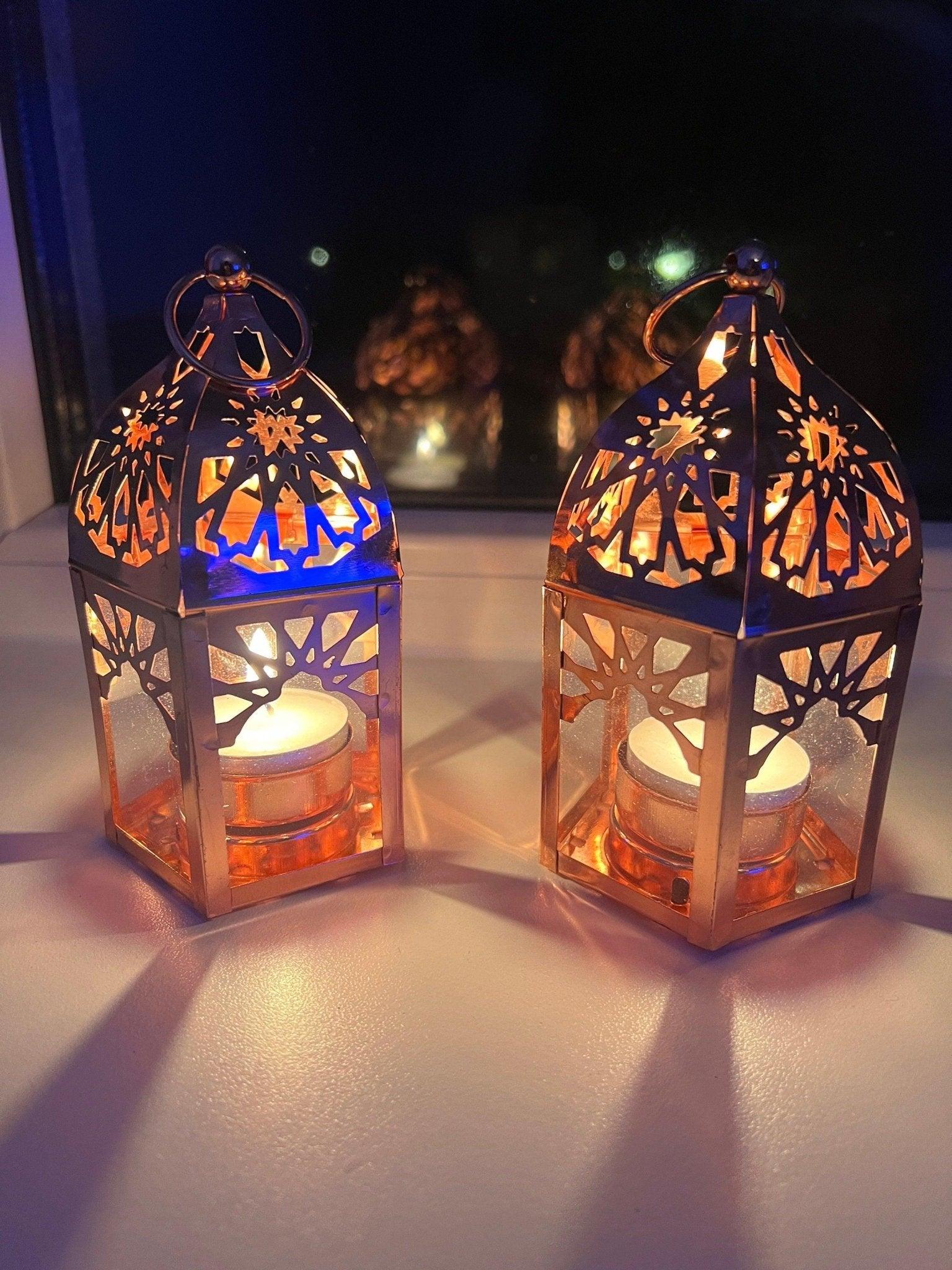 Amazighrose Lamps Gold Rose 2pcs - Amazighrose