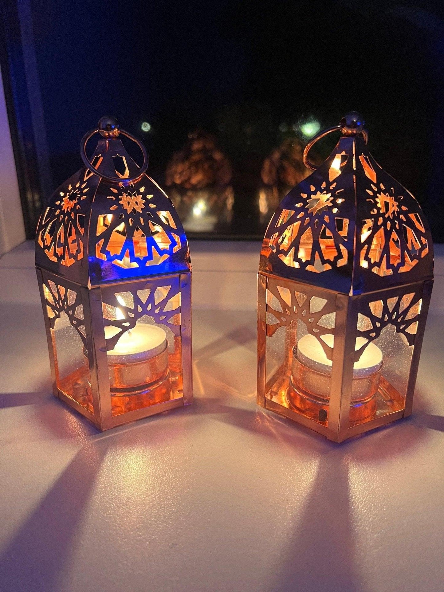 Amazighrose Lamps Gold Rose 2pcs - Amazighrose