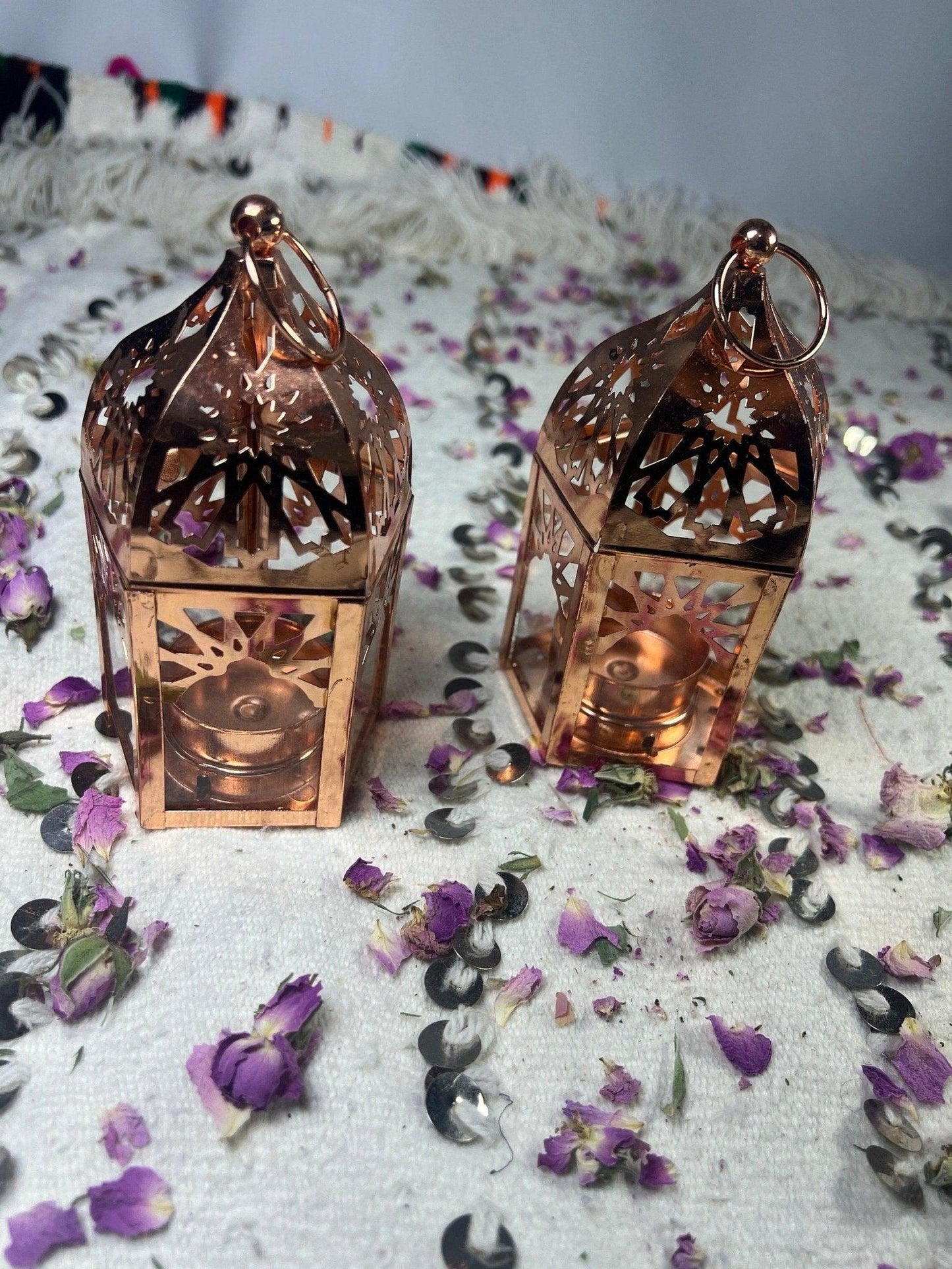 Amazighrose Lamps Gold Rose 2pcs - Amazighrose