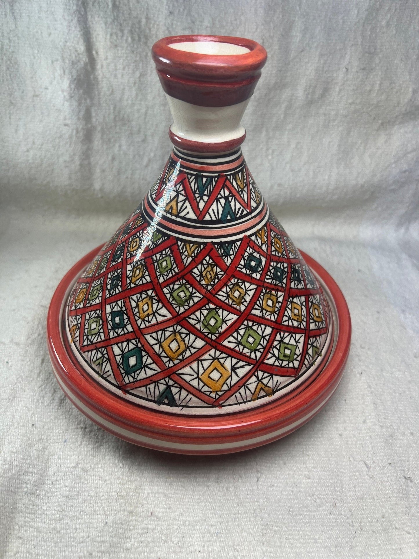 Moroccan handmade ceramic tagine serving table - Amazighrose